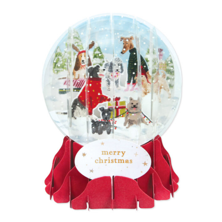 Snowglobe Christmas Pups Card