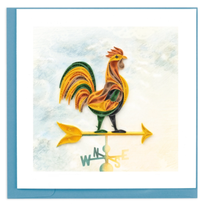 Quilled Rooster Weathervane Card