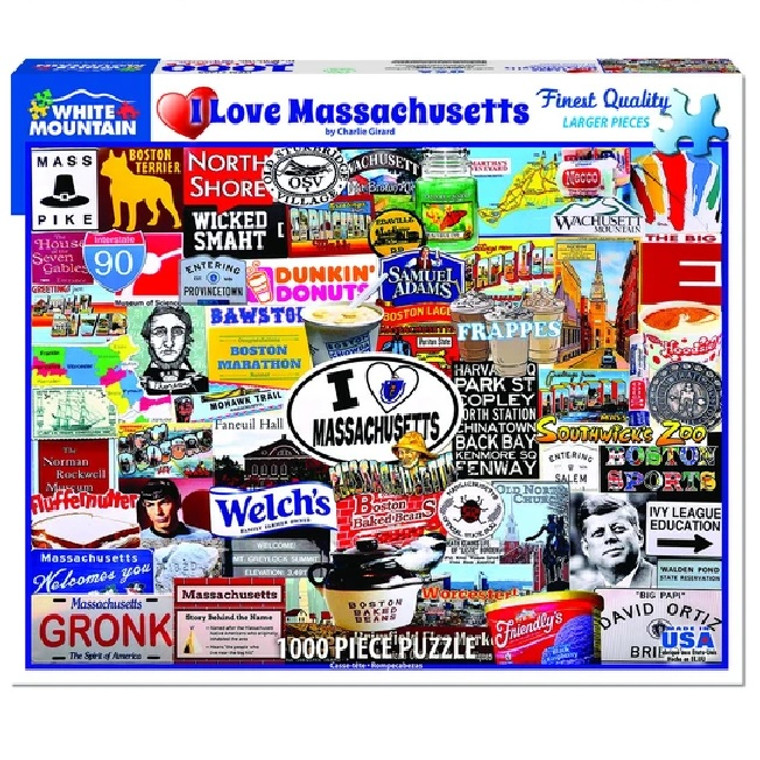 I Love Massachusetts 1000 Piece Puzzle