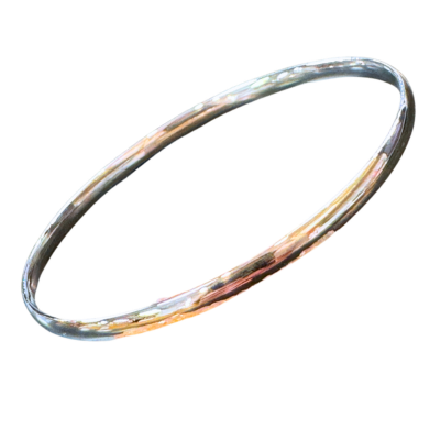 Silver Plain Bangle Stackable - 65mm Wrist Bracelet