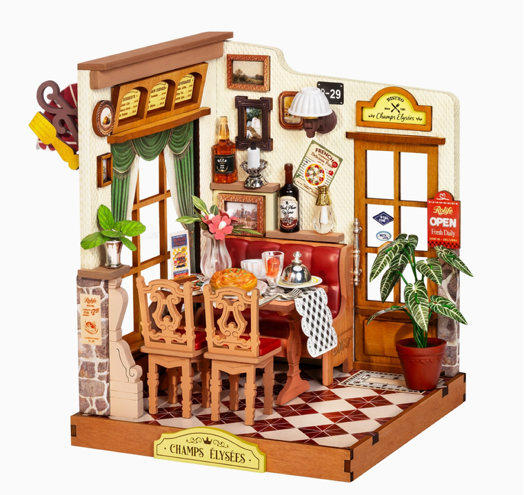 DIY Miniature House Kit: Champs-Élysées Bistro