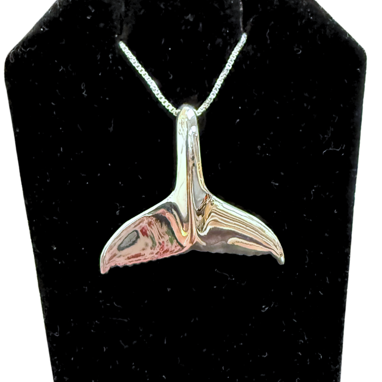 Silver Whale Tail Necklace