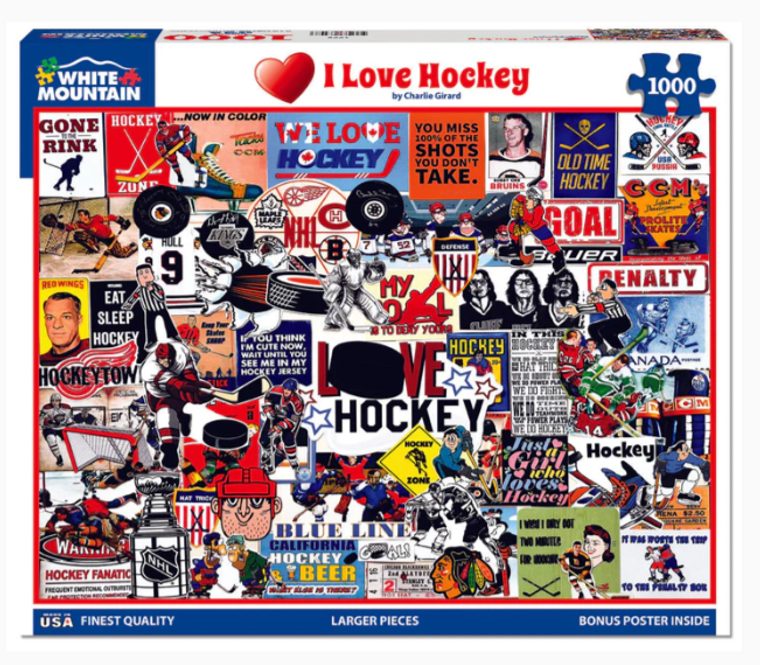 I Love Hockey 1000 Piece Puzzle