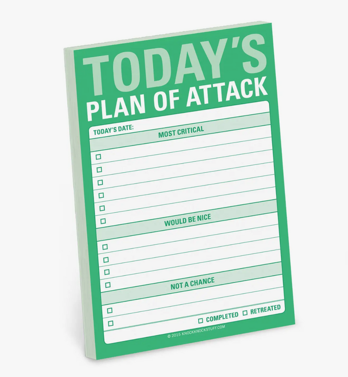 Plan of Attack Sticky Notes