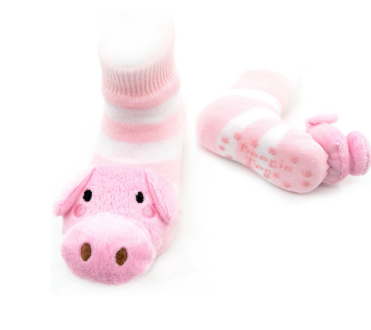 Pig Rattle Socks