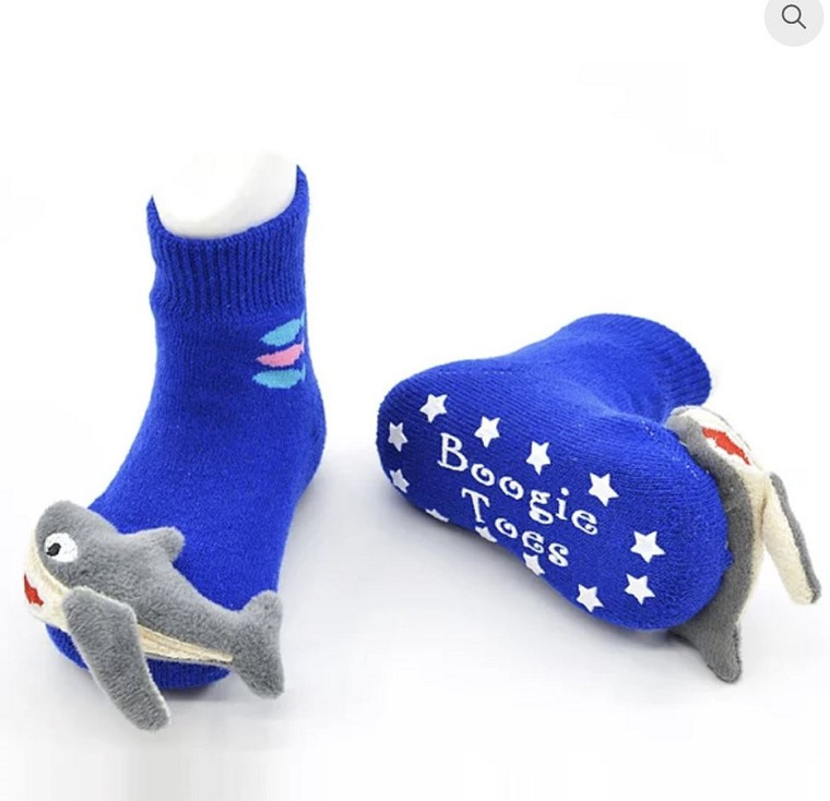 Blue Shark Rattle Socks