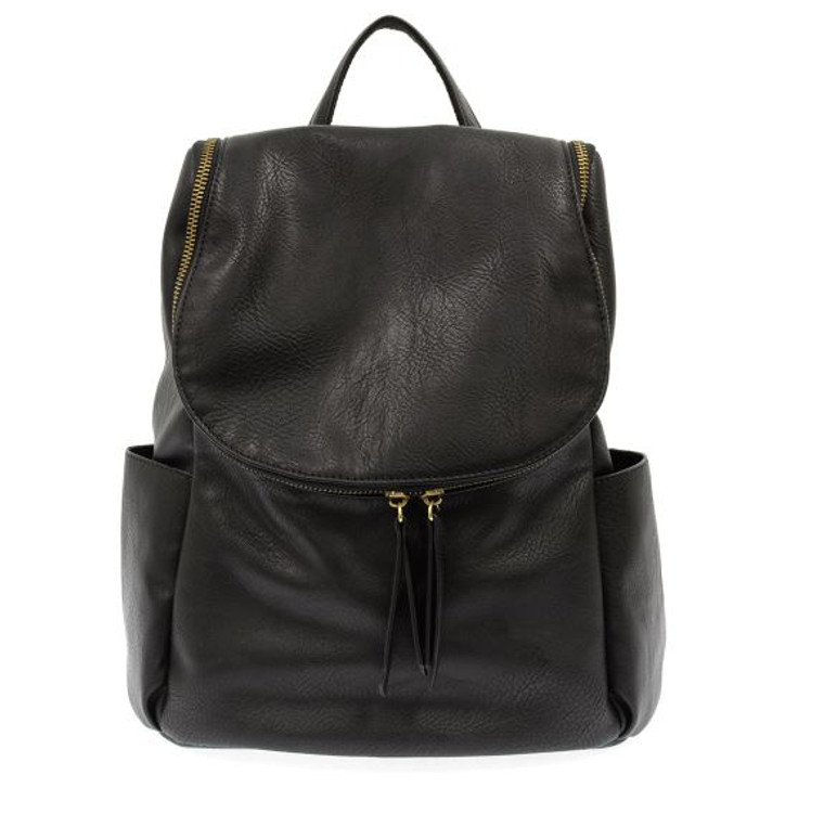 Kerri Side Pocket Backpack - Black