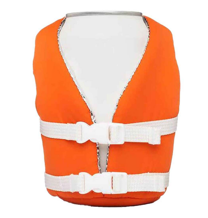 Orange Vest Koozie Life Jacket