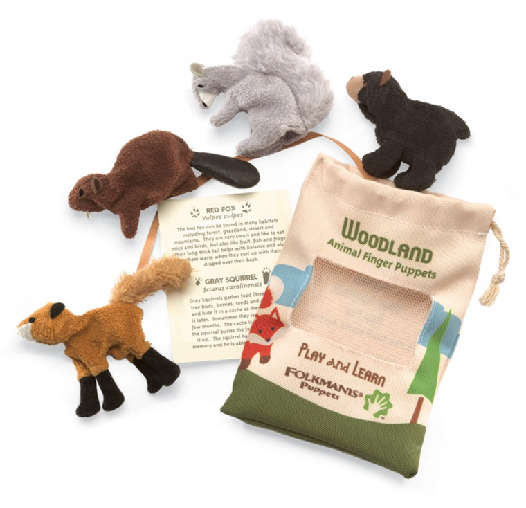 Woodland Animal Finger Puppet Set