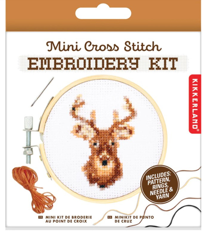 Mini Cross Stitch Embroidery Kit Deer