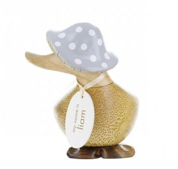 Ducky Wearing a Grey Toadstool Hat