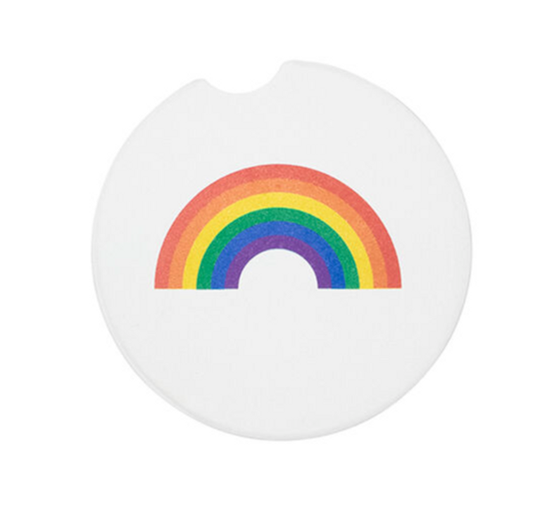 Rainbow Icon Car Coaster