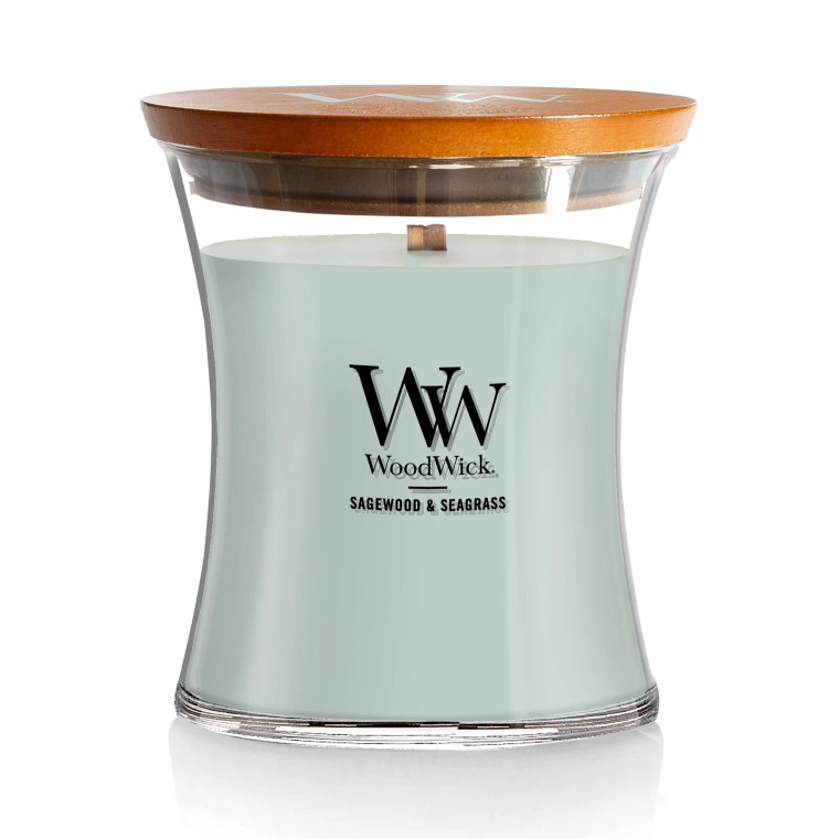 Sagewood & Seagrass Hourglass Candle- Medium