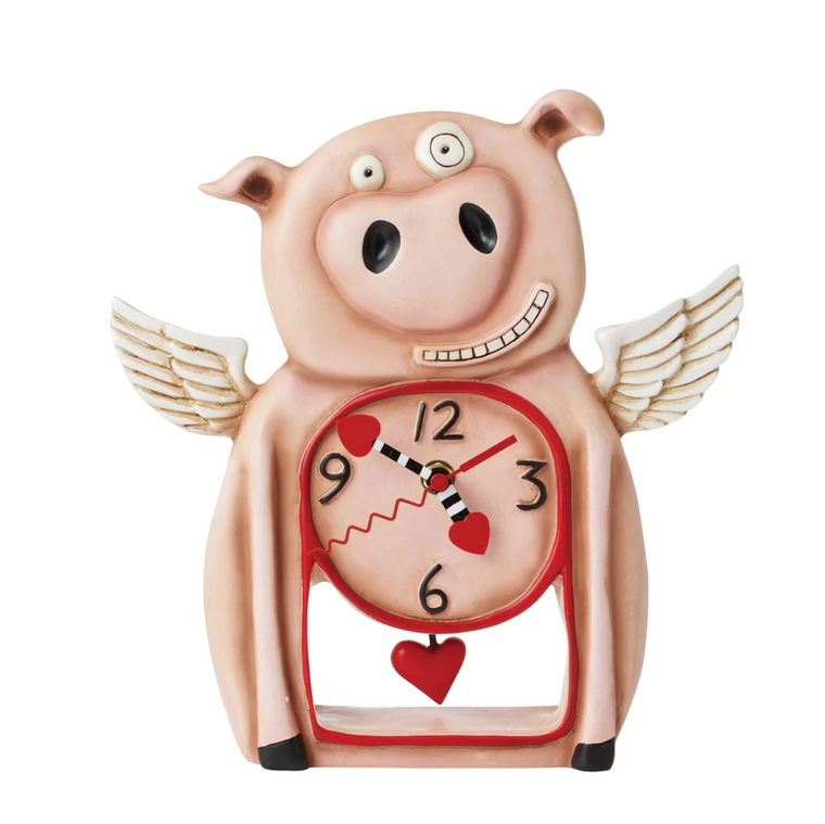 Piggy Wings Clock