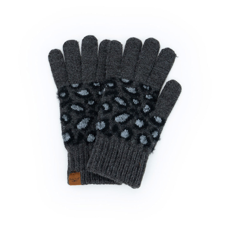 Snow Leopard Gloves Black