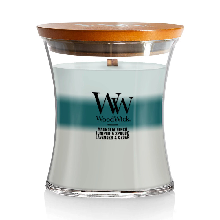 Icy Woodland Trilogy Hourglass Candle- Medium