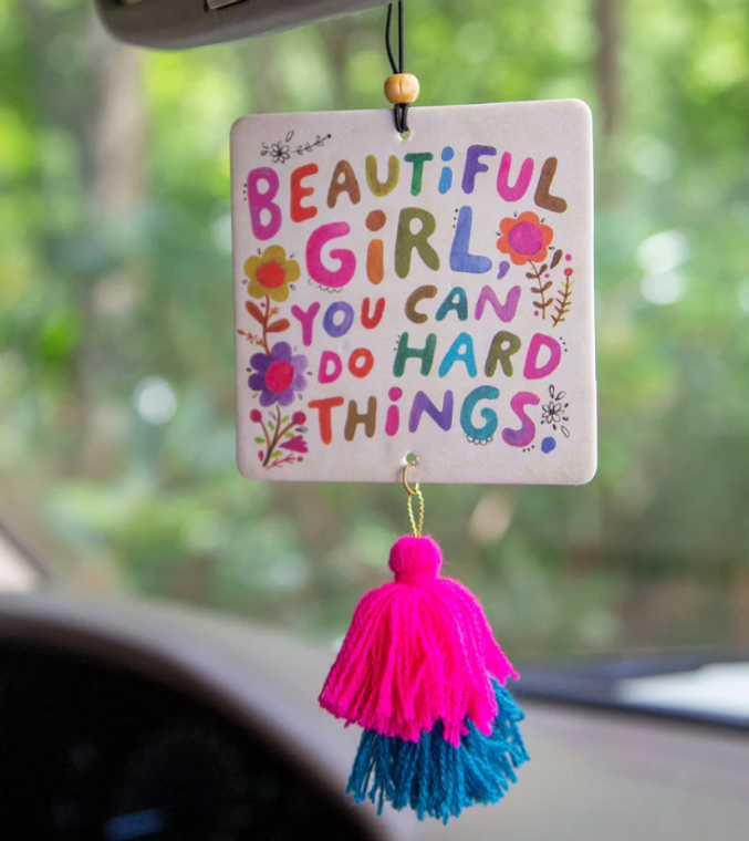 Beautiful Girl You Can Do Hard Things Air Freshener