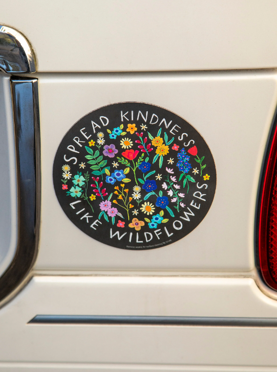 Spread Kindness Like Wildflowers Car Magnet