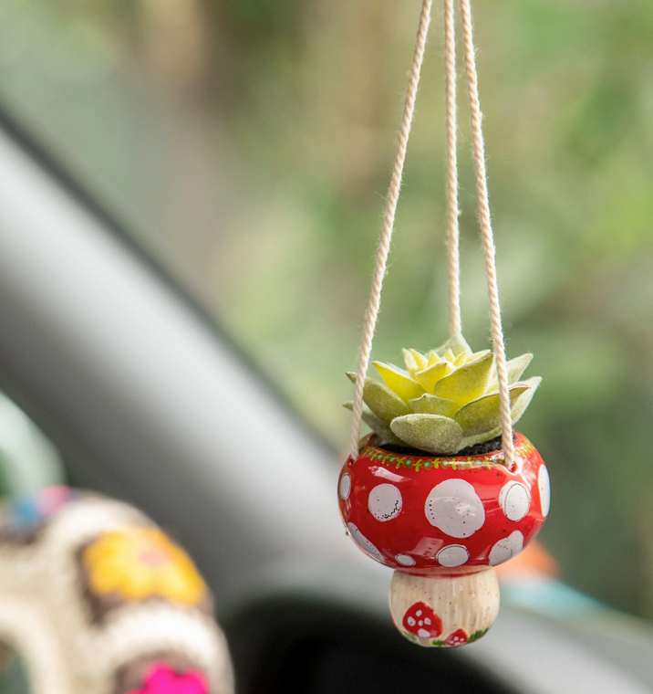 Mushroom Hanging Succulent Mini