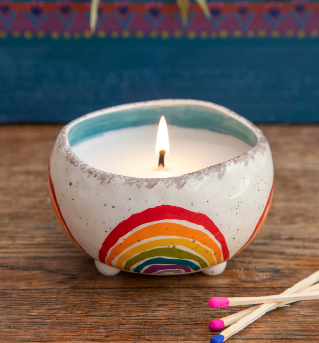 Secret Message Candle Rainbow
