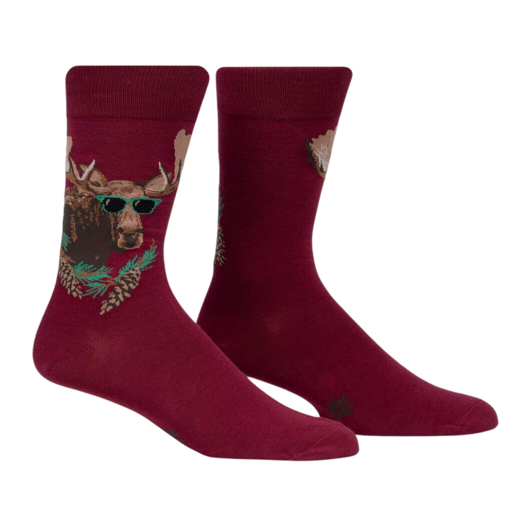 Easily A'Moose'd Men's Crew Socks