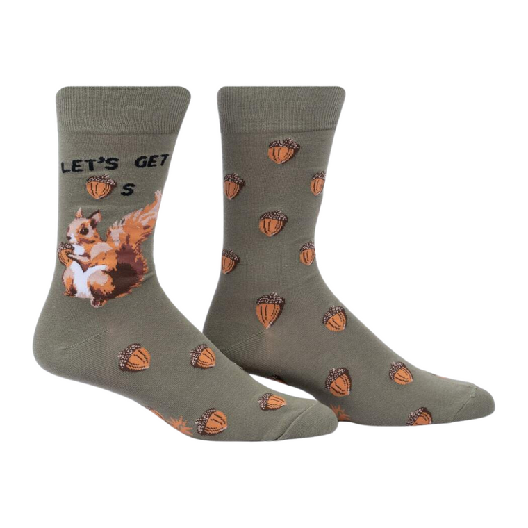 Lets Get Nuts Men's Crew Socks