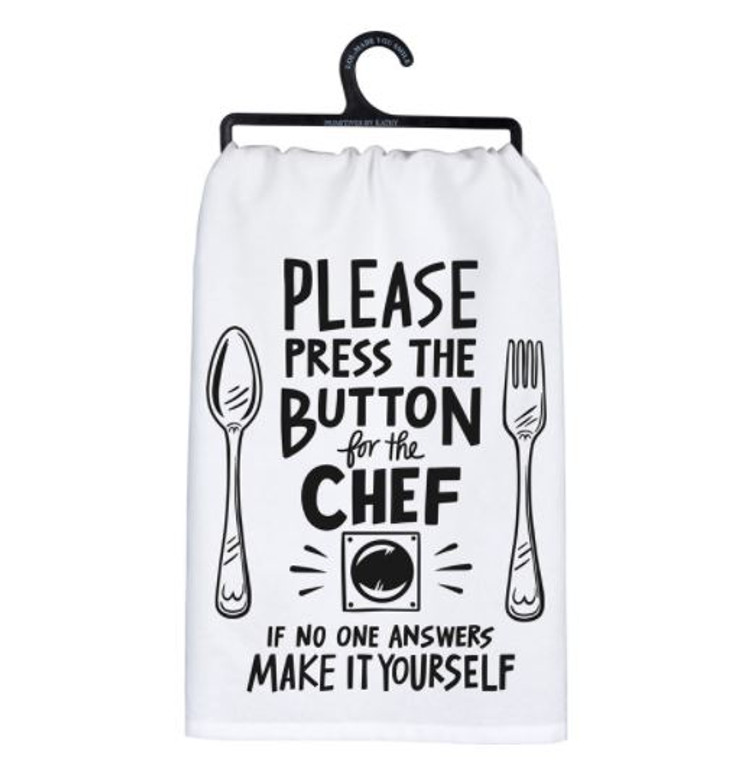 Please Press Button For The Chef Dish Towel