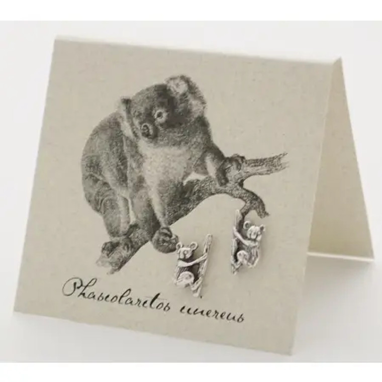 Post Earrings Silver Koala