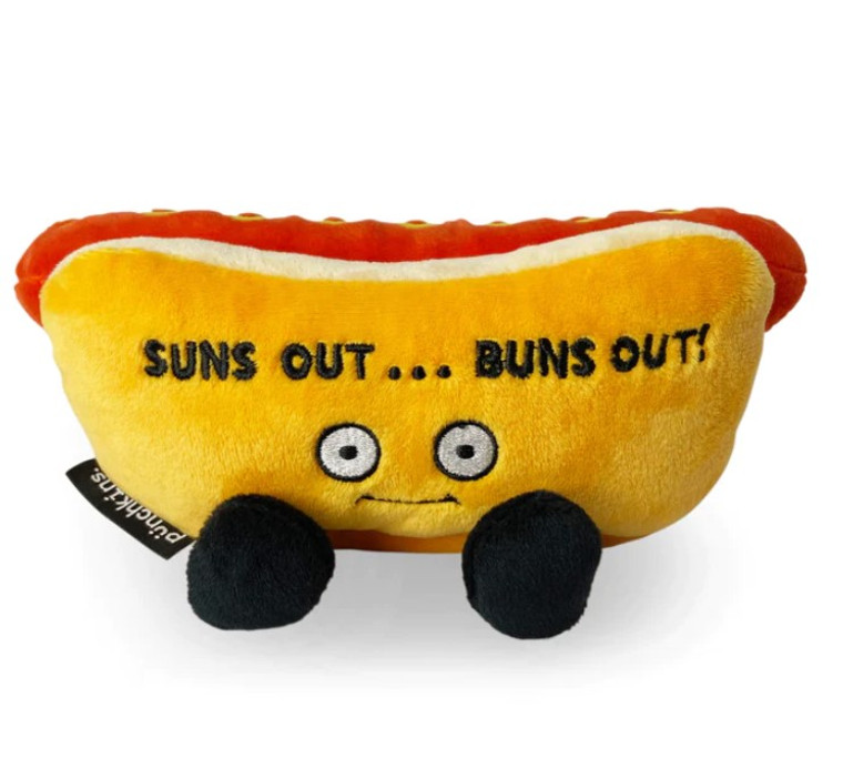 Suns out Buns Out Hotdog Plush