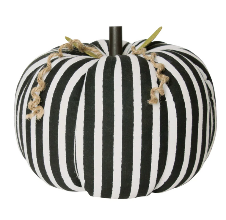 XL Striped Fabric Pumpkin