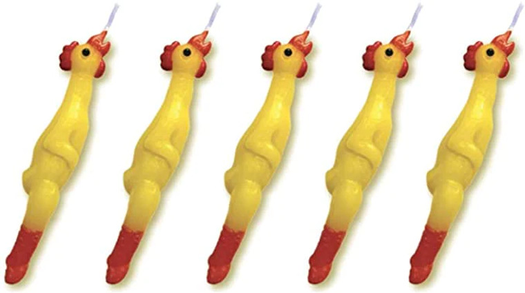 Rubber Chicken Cake Candles