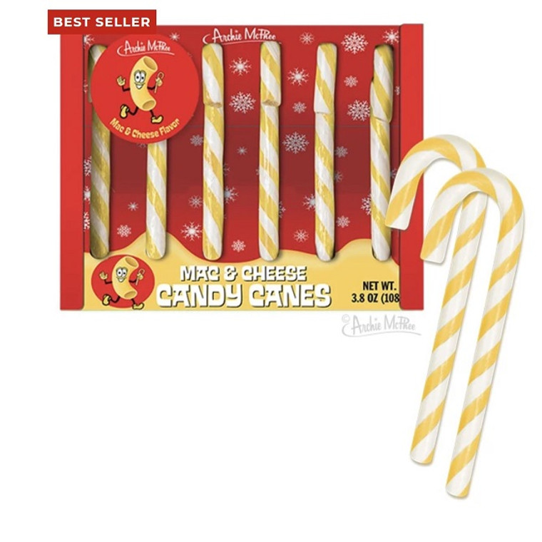 Mac 'N' Cheese Flavored Candy Canes - Penguin Gallery