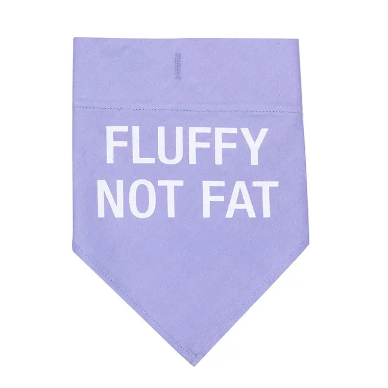 Fluffy Not Fat Dog Bandana