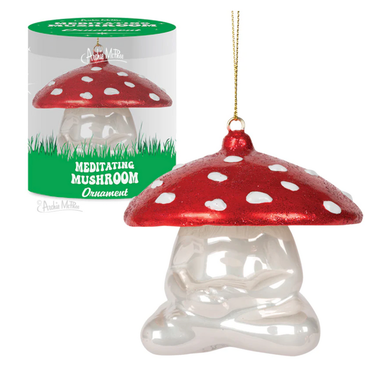 Meditating Mushroom Ornament