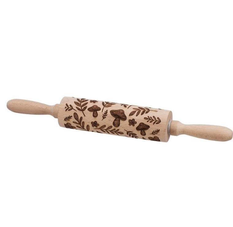 Embossing Rolling Pin Mushrooms