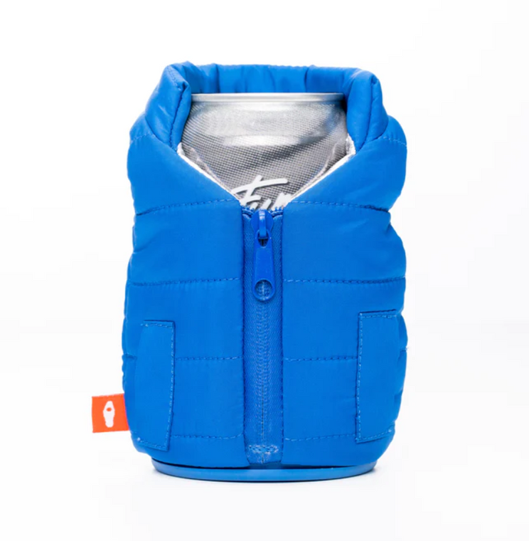 Puffy Vest Koozie Varsity Blue