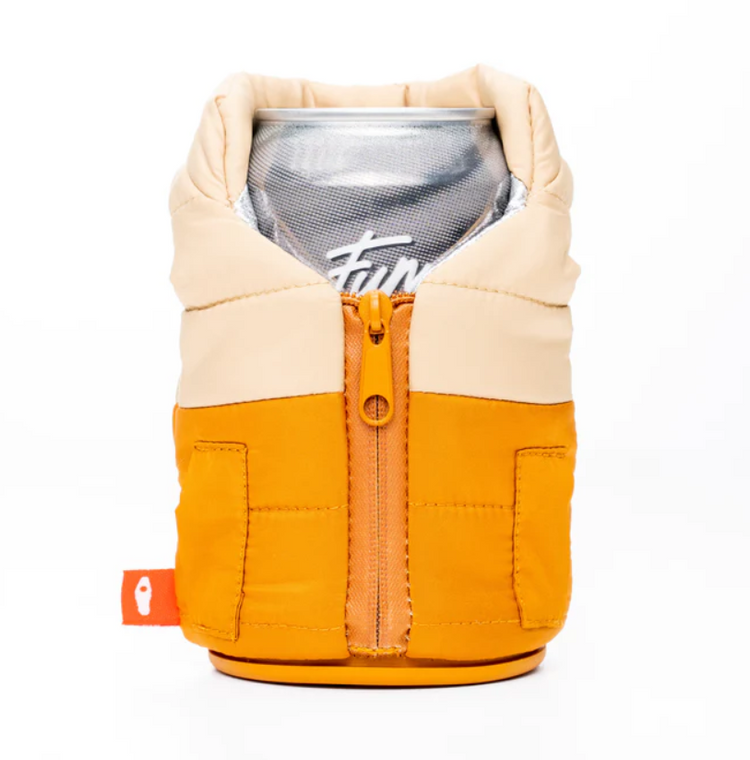 Puffy Vest Koozie Honey Brown/Taco Tan