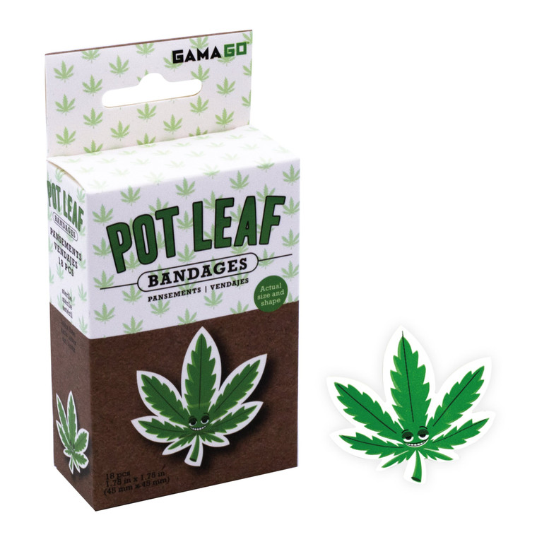 Pot Leaf Adhesive Bandages