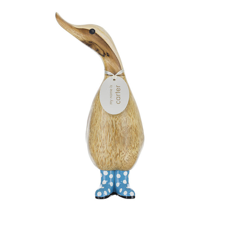 Duckling Wearing Spotty Blue Welly Boots