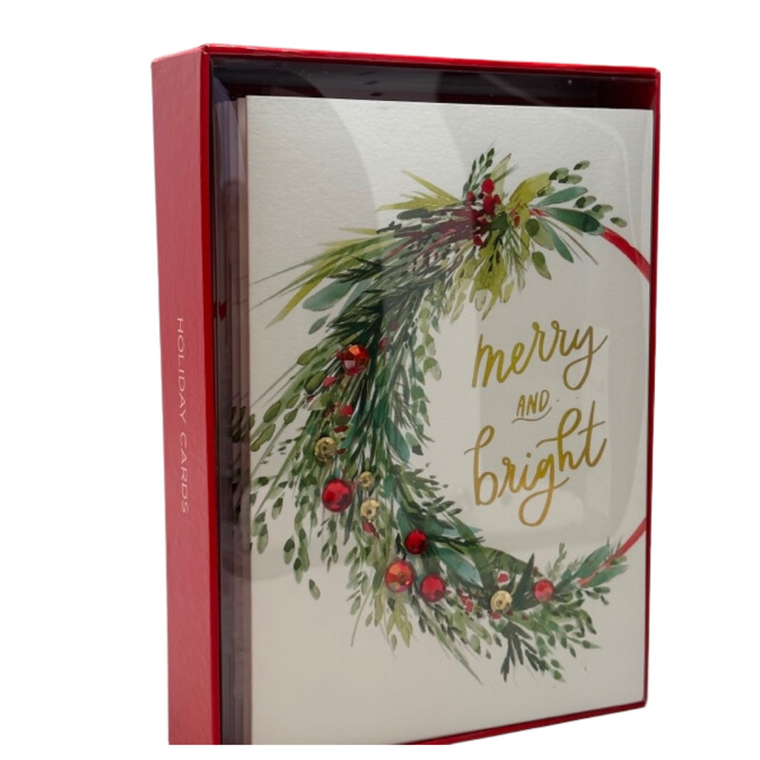 Christmas Wreath Christmas Cards Boxed Set