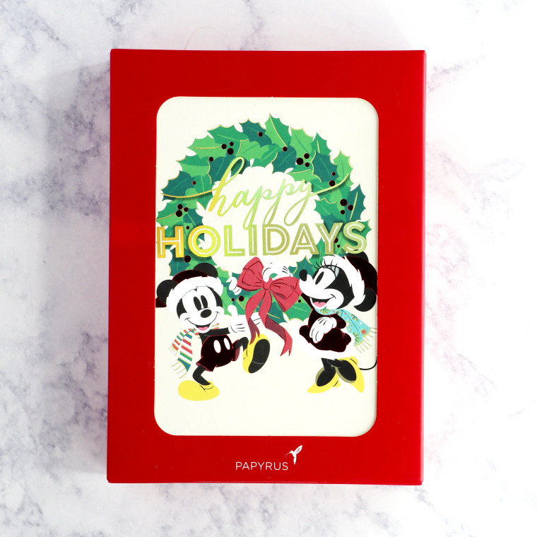 Mickey & Minnie Mouse Christmas Cards Boxed Set