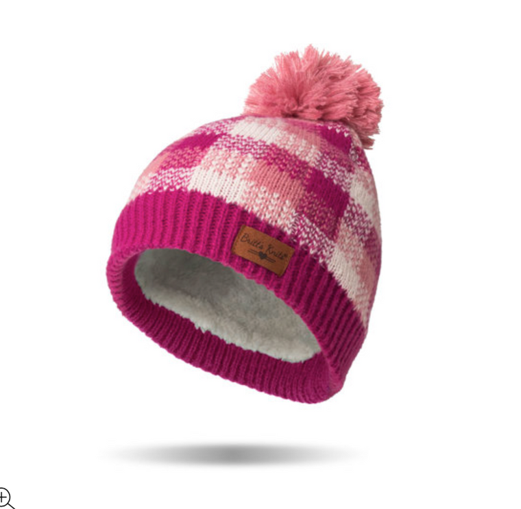 Sweater Weather Pom Hat - Pink