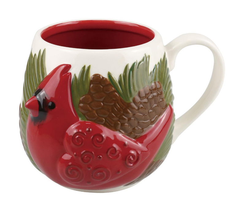 Sculpted Cardinal Mug