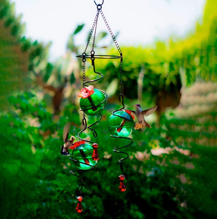 Droplet Spirals Hanging 3 - Green