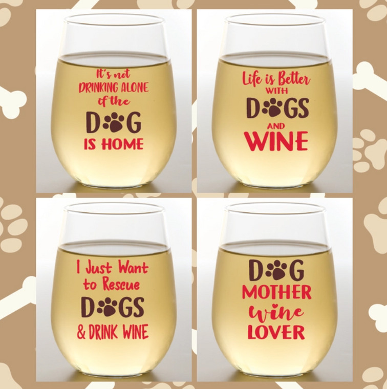 Winey Dog Edition Shatterproof Wine Glass (4)