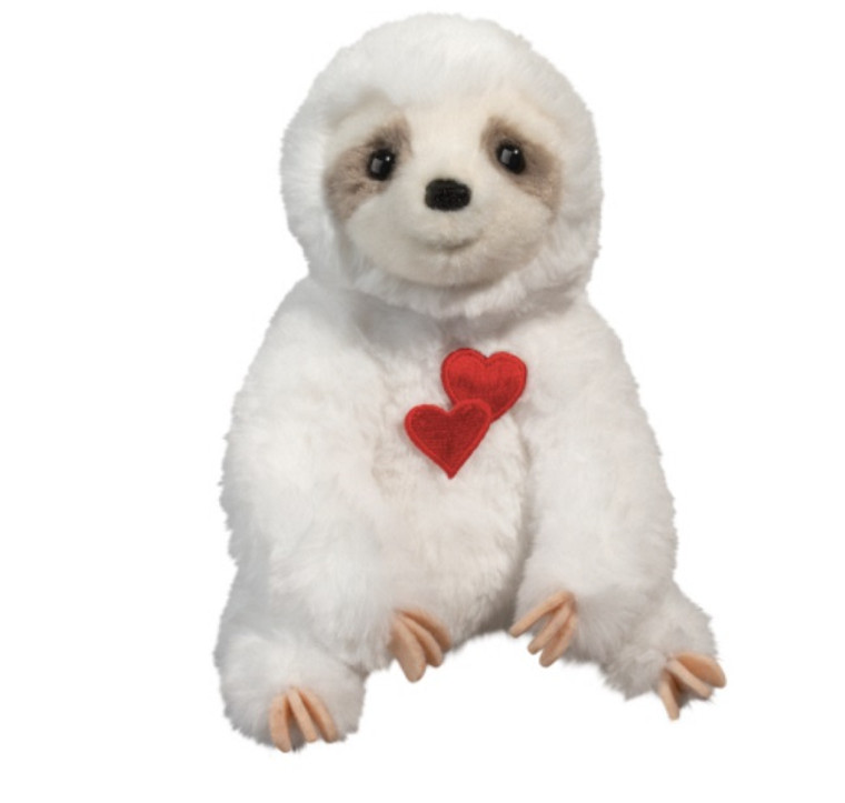 Tobie White Sloth With Hearts