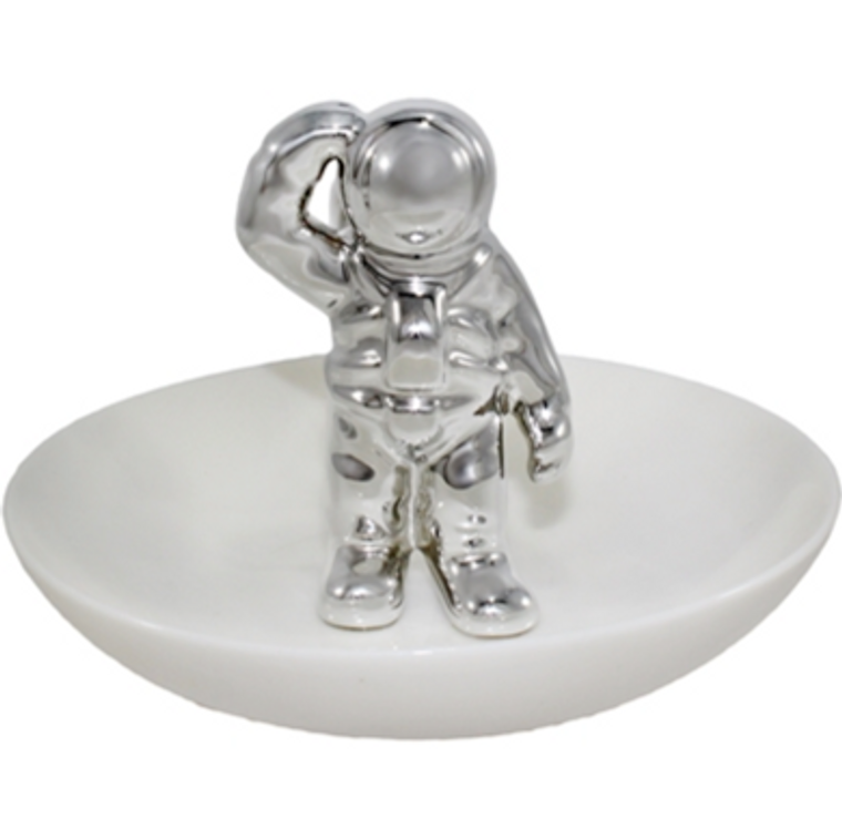 Silver Astronaut Trinket Tray