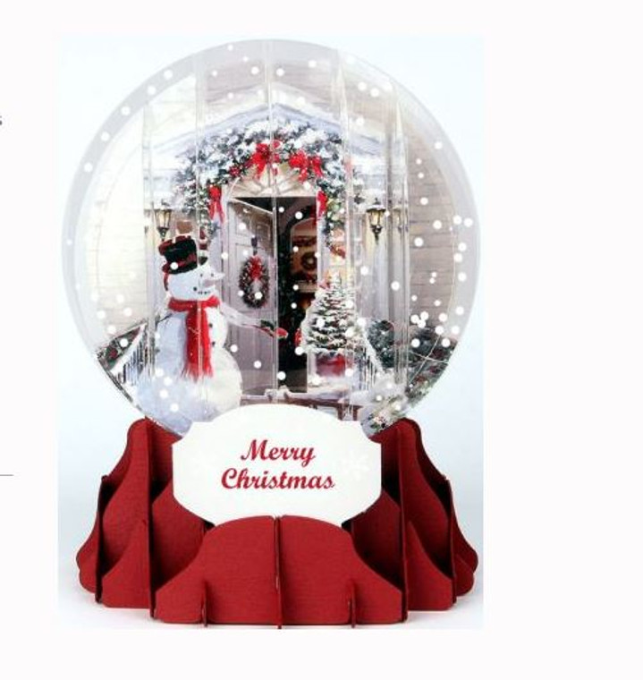 Holiday Door Pop-Up Snow Globe Greeting