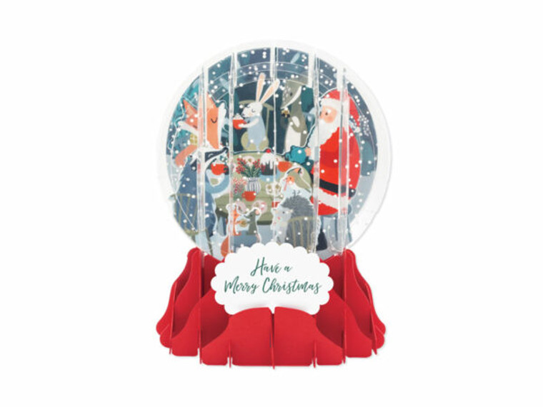 Christmas Gathering Pop-Up Snow Globe  Greeting