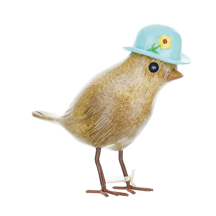 Garden Bird with Blue Hat